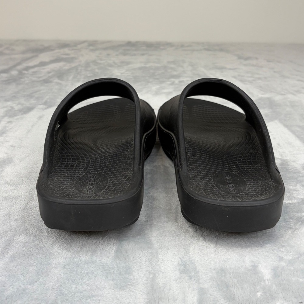 Oofos Mens Slide Sandals OOahh Recovery Black 11 Comfort Waterproof Footwear - Picture 3 of 7